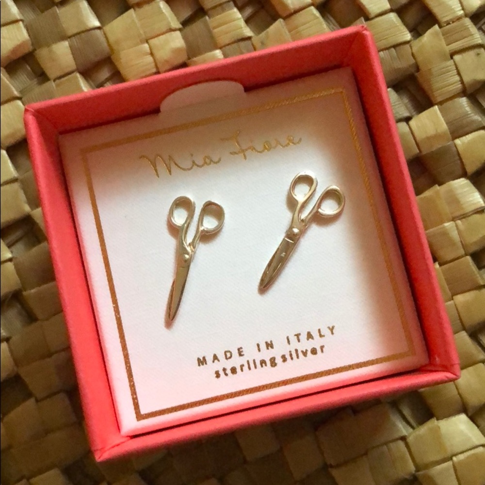 Mia Fiore - Scissor Earrings (Sterling Silver)